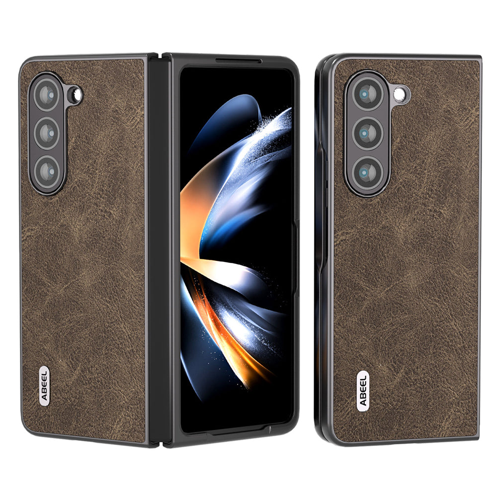 ABEEL For Samsung Galaxy Z Fold5 5G Shockproof Phone Case Litchi Texture PU Leather Coated PC Cover ABEEL For Samsung Galaxy Z Fold5 5G Shockproof Phone Case Litchi Texture PU Leather Coated PC Cover